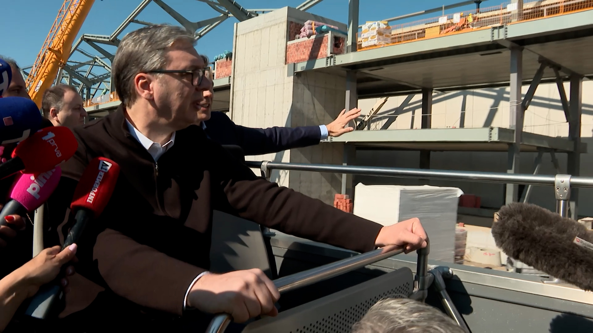 Beograd, predsednik Srbije Aleksandar Vucic obilazi gradilista u okviru EXPO projekta, pokrivanje